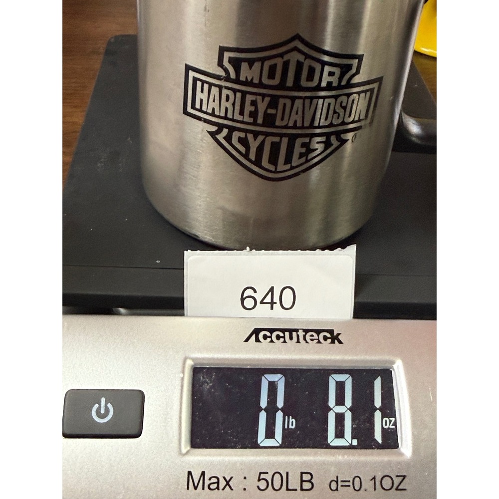 Harley Davidson Coffee Mug Silver Stainless Steel 1999 Logo Insulated - Picture 4 of 4